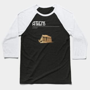 T-Shirt Athens, Acropolis, coordinates Baseball T-Shirt